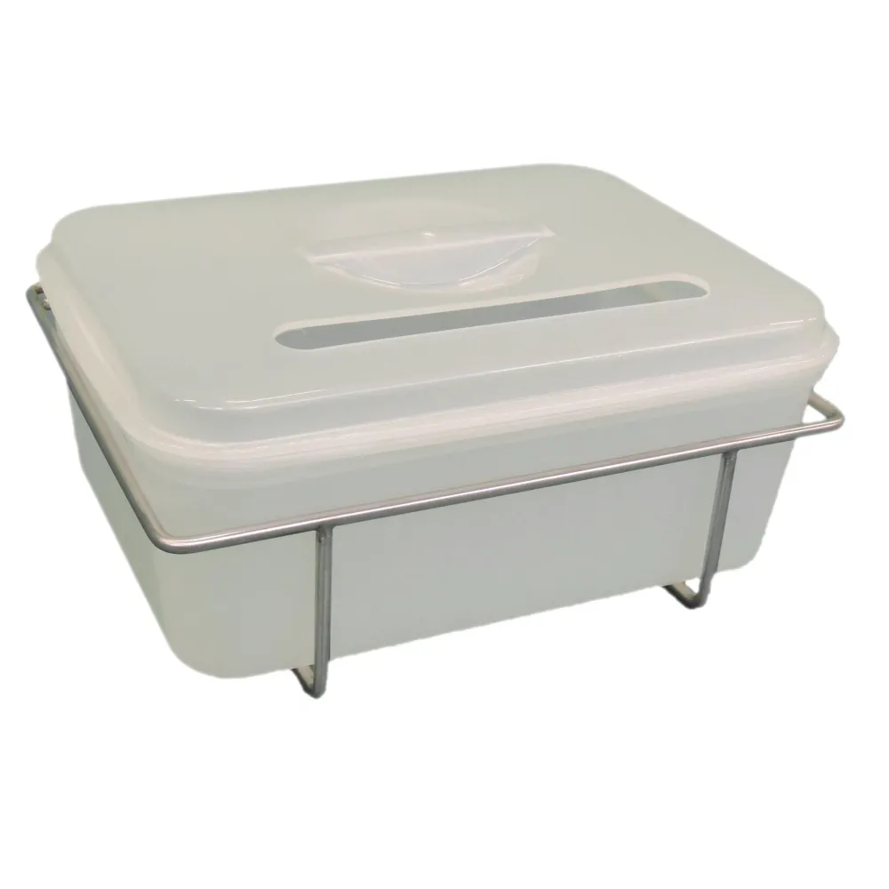 Novocal instrument drop container stainless steel bracket