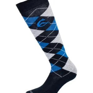 Bawełniane skarpety z wzorem diamentowym Dark Blue W/Blue & Grey Diamond 43-46