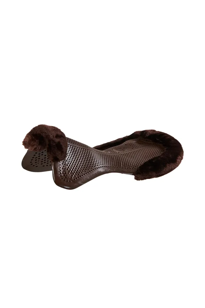 Żelowa podkładka antypoślizgowa Nadčasový z sztuczną owczą skórą płaska Brown/Brown M