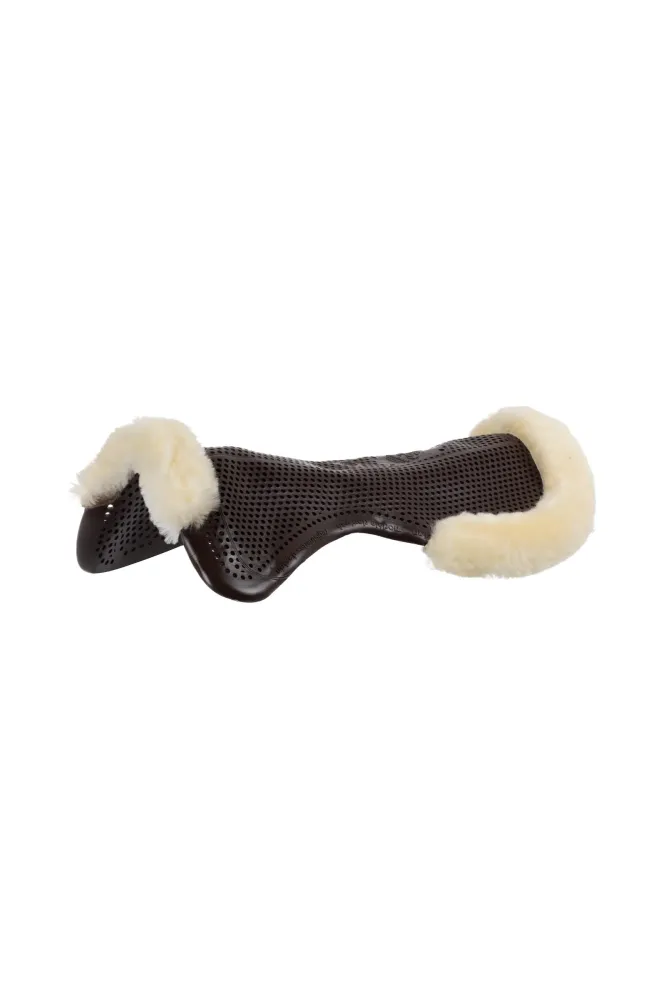 Żelowa podkładka antypoślizgowa Retro Pony z owczą skórą półwycięcie Brown/Natural L