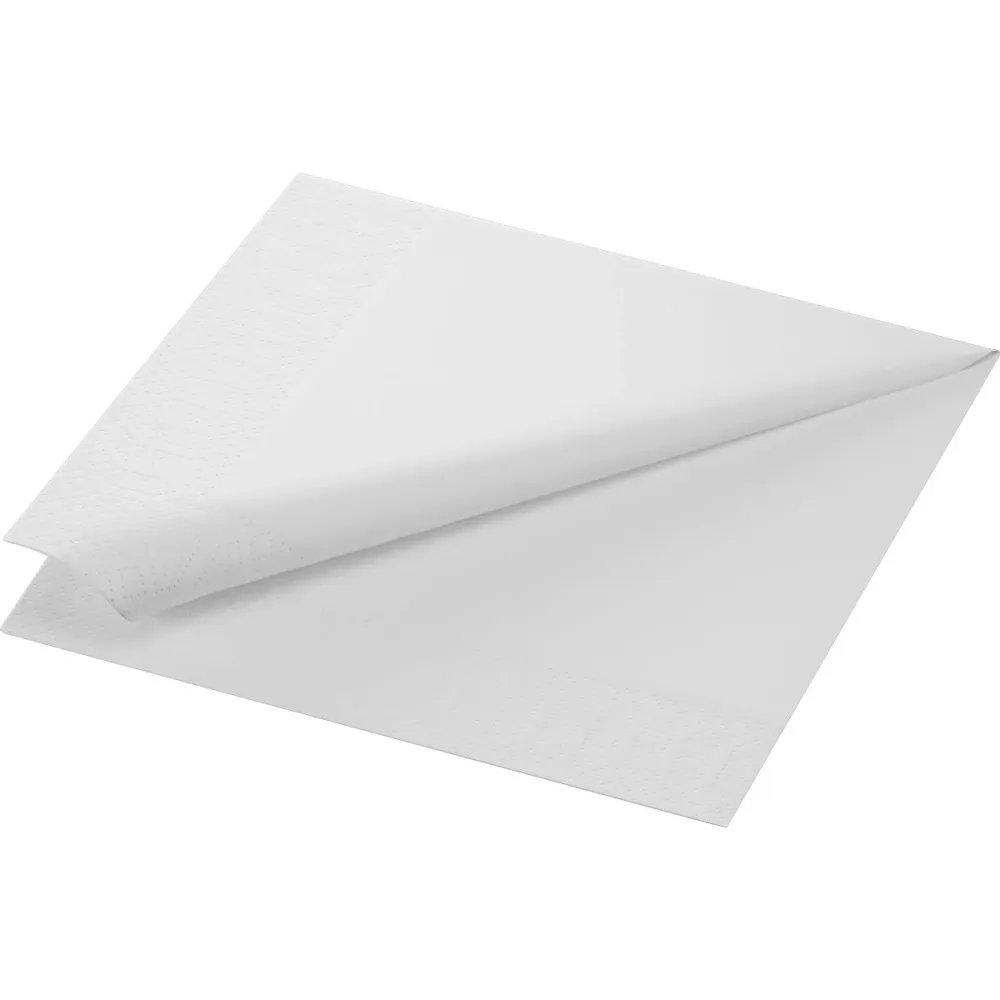 Șervețele de pânză celulară 40 x 40 cm 2-strat 1/4 ori alb | Pachet (300 de șervețele)