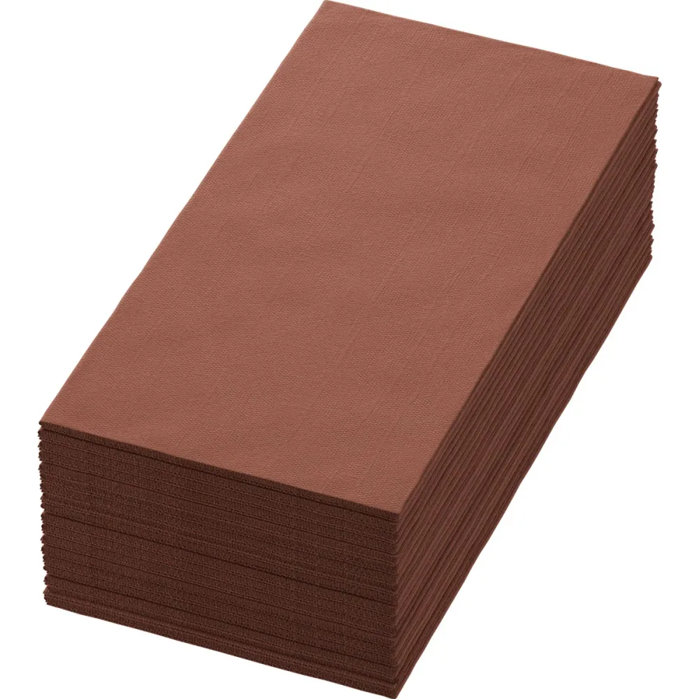 Șervețele de pânză celulară 40 x 40 cm 3-strat 1/8 Buchfalz Chestnut | Pachet (250 de șervețele)