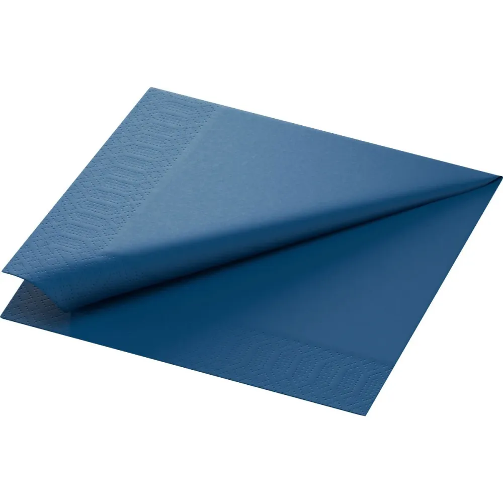 Șervețele de pânză celulară 40 x 40 cm 3-strat 1/4 ori albastru închis | Pachet (250 de șervețele)