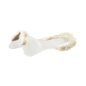 Żelowa podkładka antypoślizgowa Vintage Pony z owczą skórą półwycięcie Transparent/Natural L