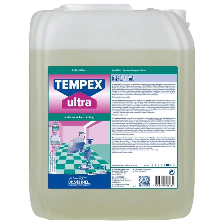 Dr. Schnell TEMPEX ULTRA Gebäudereiniger für Böden, kraftvolle Reinigung | Packung (10 l)