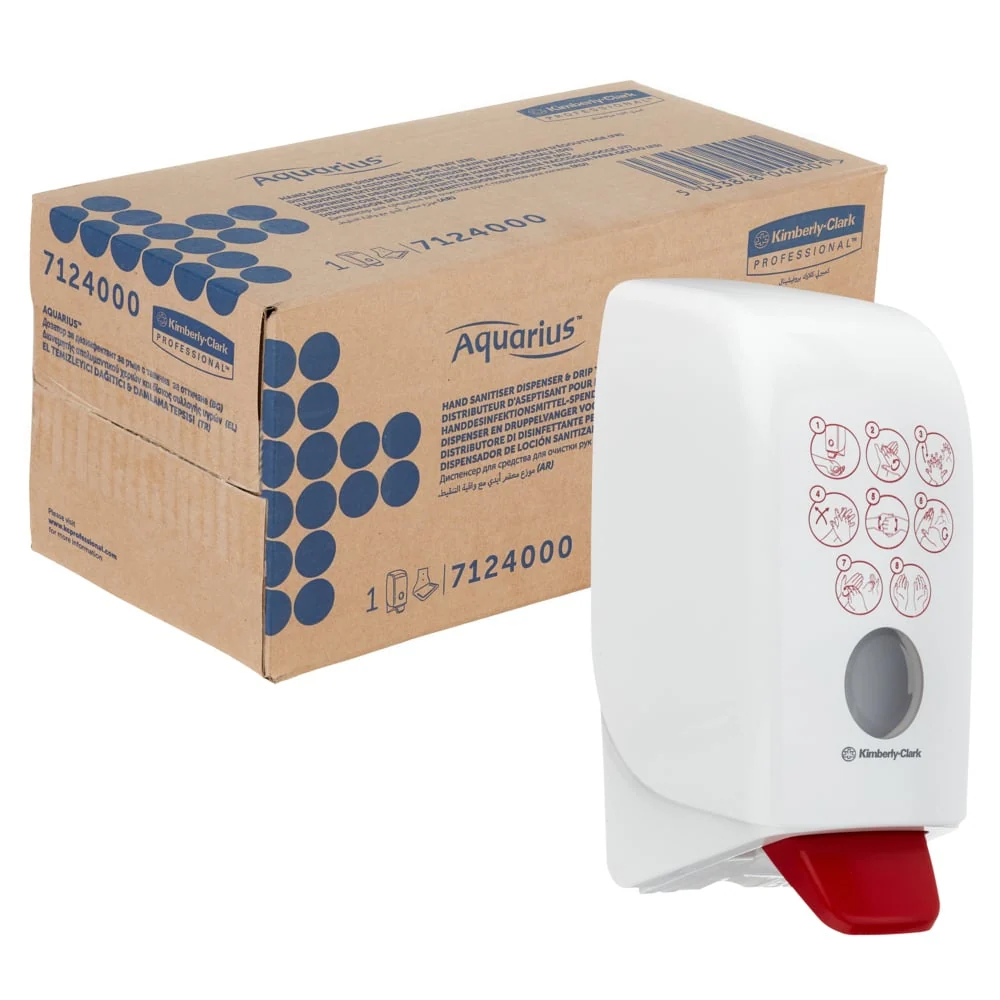 Aquarius ™ Handdesinfection Donor - 1 liter cassette / white / 1 LTR - 1 Dispenser | Cardboard (1 donor)