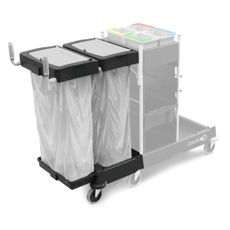 Numatic afvalbak uitbreidingsset 240 liter voor SM-4, gepoedercoat, zwart (Reflo) | Pak (1 stuk)