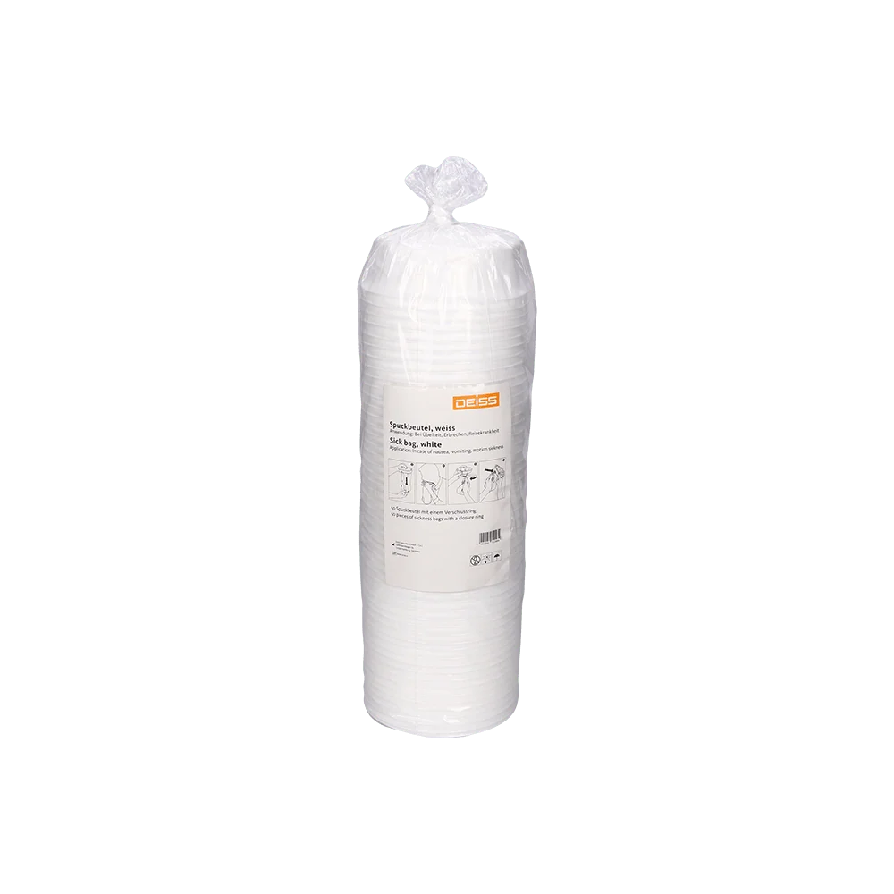 Deiss 6008 - catch bag/spitting bag 165x415 mm white | Cardboard (300 packs)