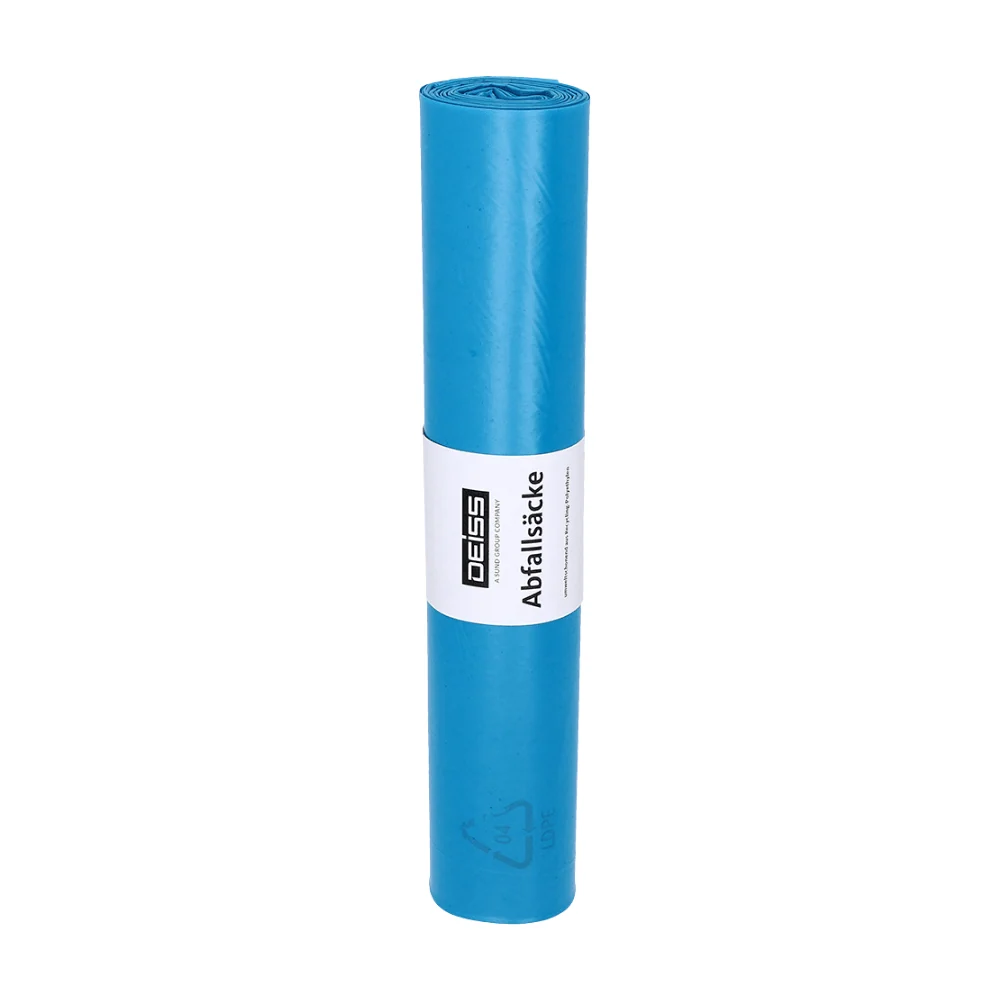 DEISS Standard® Abfallsäcke 90288 LDPE Typ 60 BLAU 140 L (31µ) | Rolle (25 Stück)