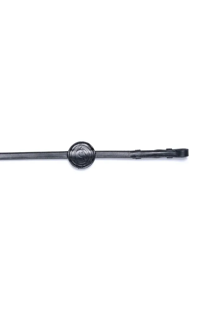Maastricht 1/2inch Rubber Reins 7 Stops Black/Silver F