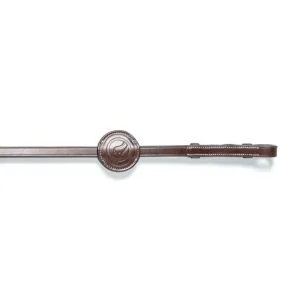 Maastricht 1/2inch Rubber Reins 7 Stops Brown/Gold C