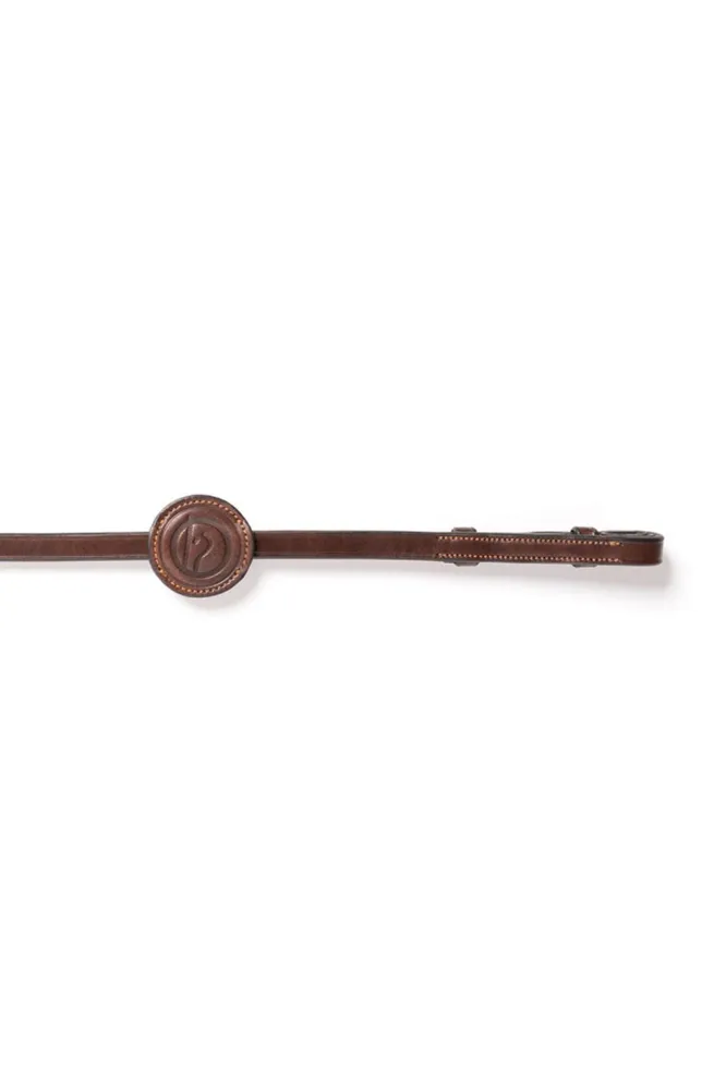 Maastricht 1/2inch Rubber Reins 7 Stops Brown/Silver F