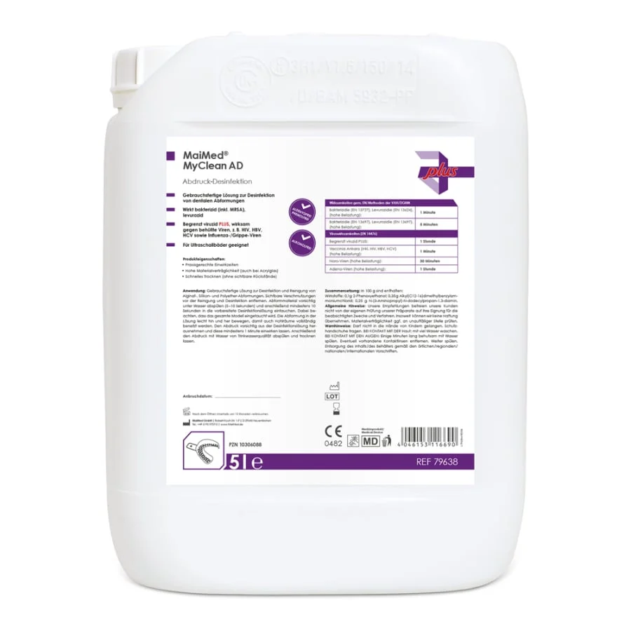 MaiMed MyClean AD, desinfecção e limpeza de impressão 5l/lata, 1 peç | Vasilha (5 l)