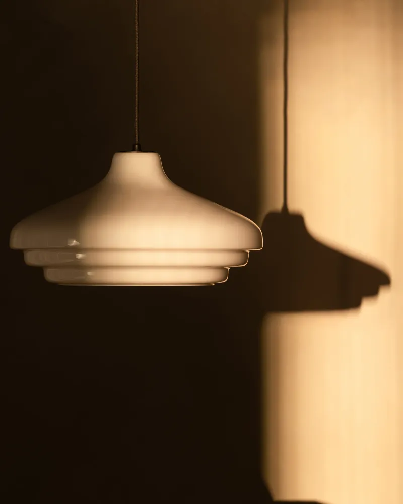 Brookfield Large Pendant Light Opal Glass - Copper-brown