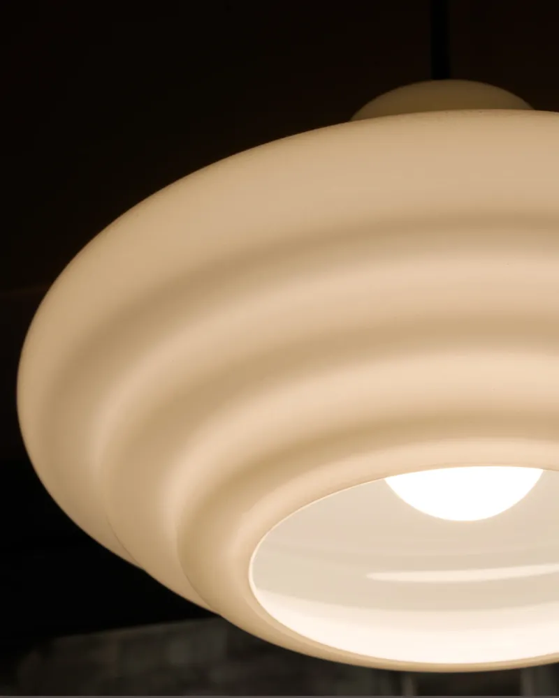 Brookfield Medium Pendant Light Opal Glass - Antique Zlatý kov