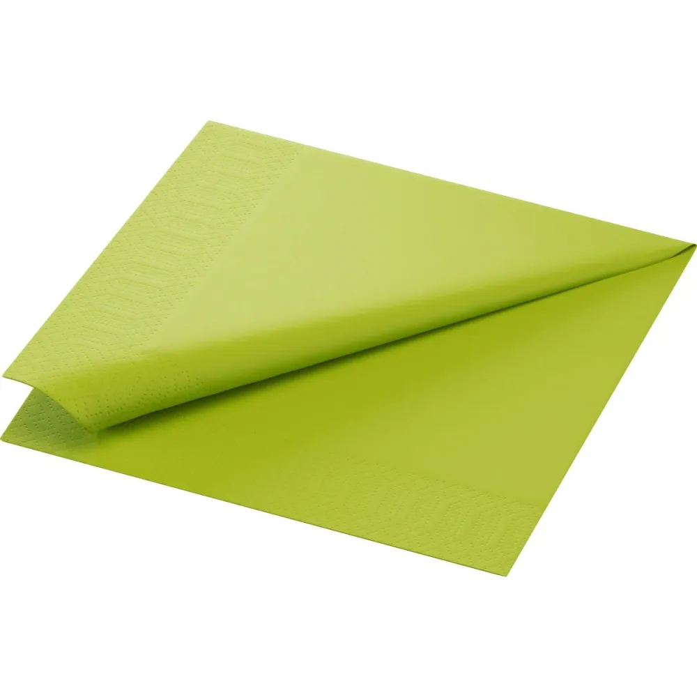 Șervețele de pânză celulară 40 x 40 cm 3-strat 1/4 Falz Kiwi | Pachet (250 de șervețele)