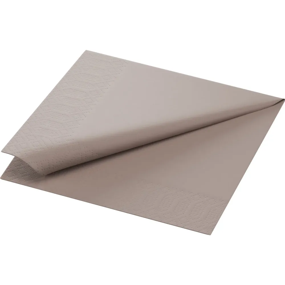 Cell cloth napkin 33 x 33 cm 3-layer 1/4 Falz Greige | Package (250 napkins)