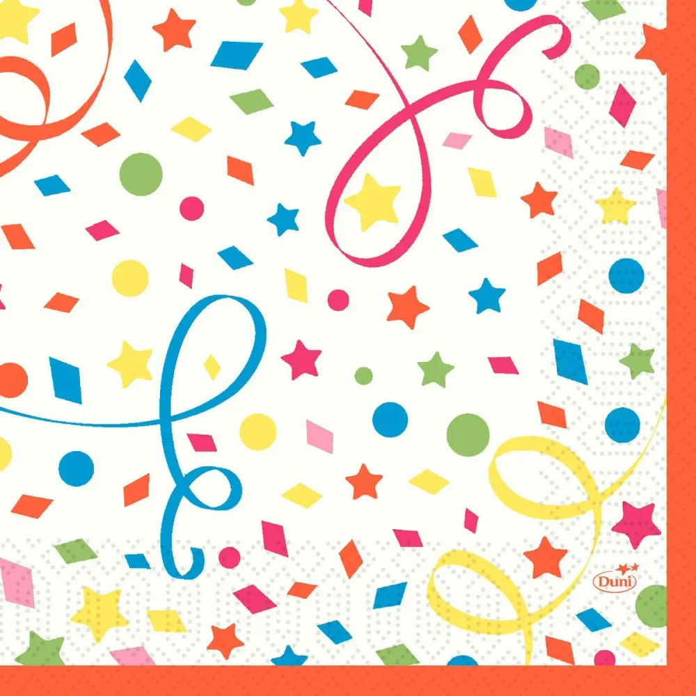 Cell cloth napkin 33 x 33 cm 3-layer 1/4 Falz Confetti | Pack (50 pieces)