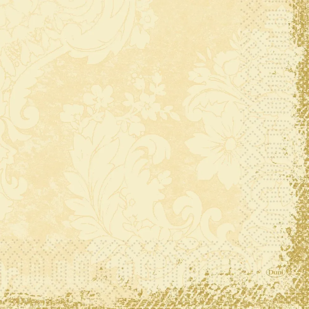 Cell cloth napkin 33 x 33 cm 3-layer 1/4 Falz Royal Cream | Package (250 napkins)