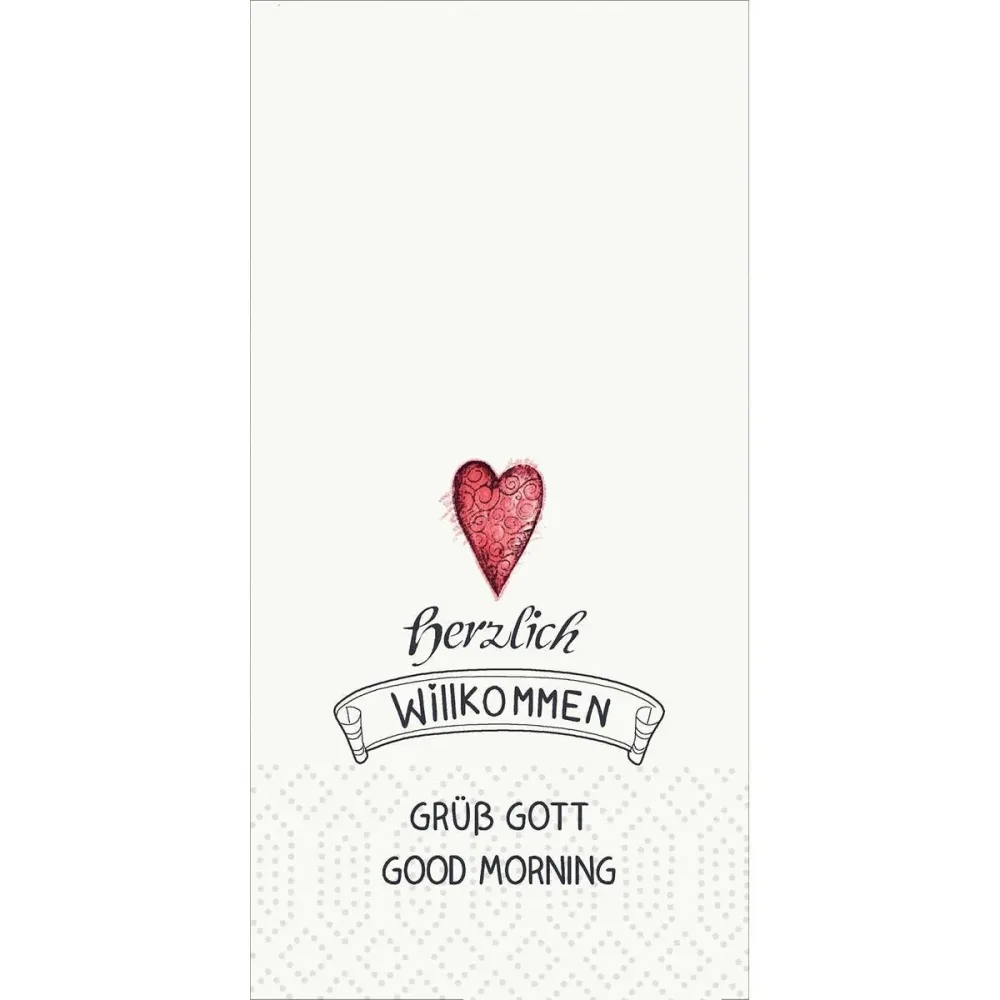 Cell cloth napkinds 33 x 33 cm 2-layer 1/8 head falz Welcome | Package (300 napkins)
