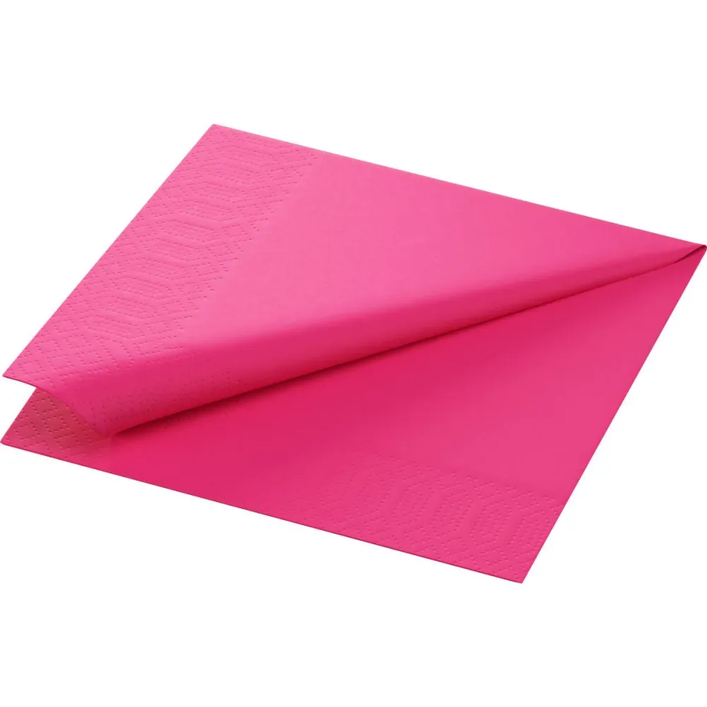 Cell cloth napkinds 33 x 33 cm 3-layer 1/4 Falz Fuchsia | Package (250 napkins)