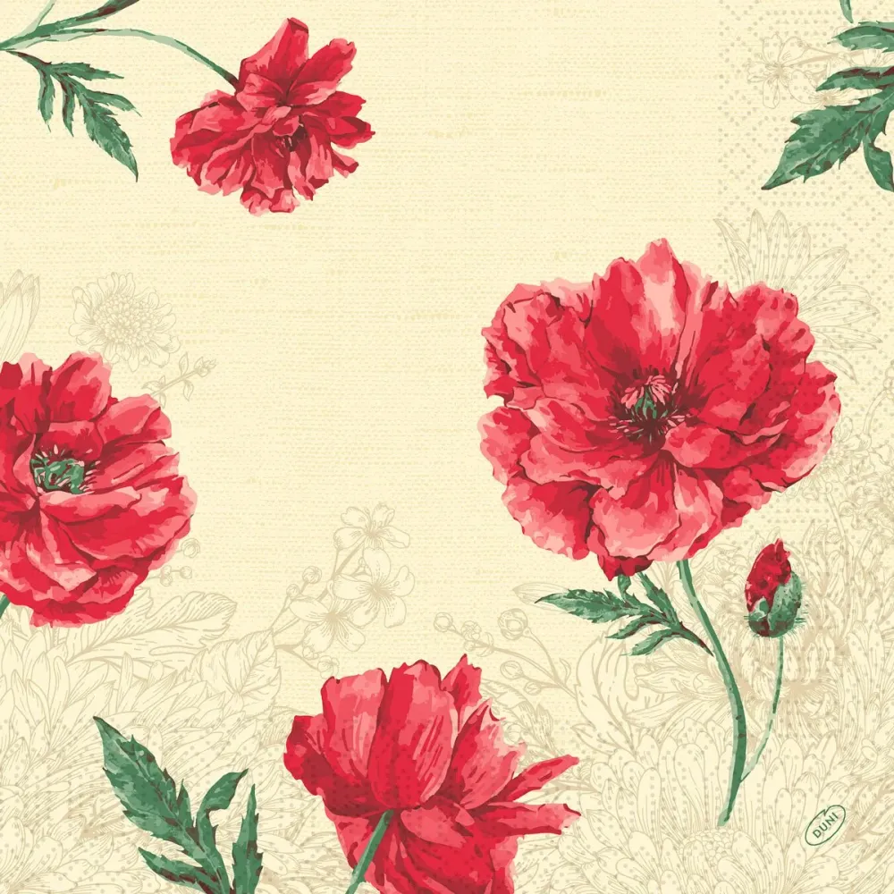 Cell cloth napkinds 40 x 40 cm 3-layer 1/4 Falz Monique | Package (250 napkins)