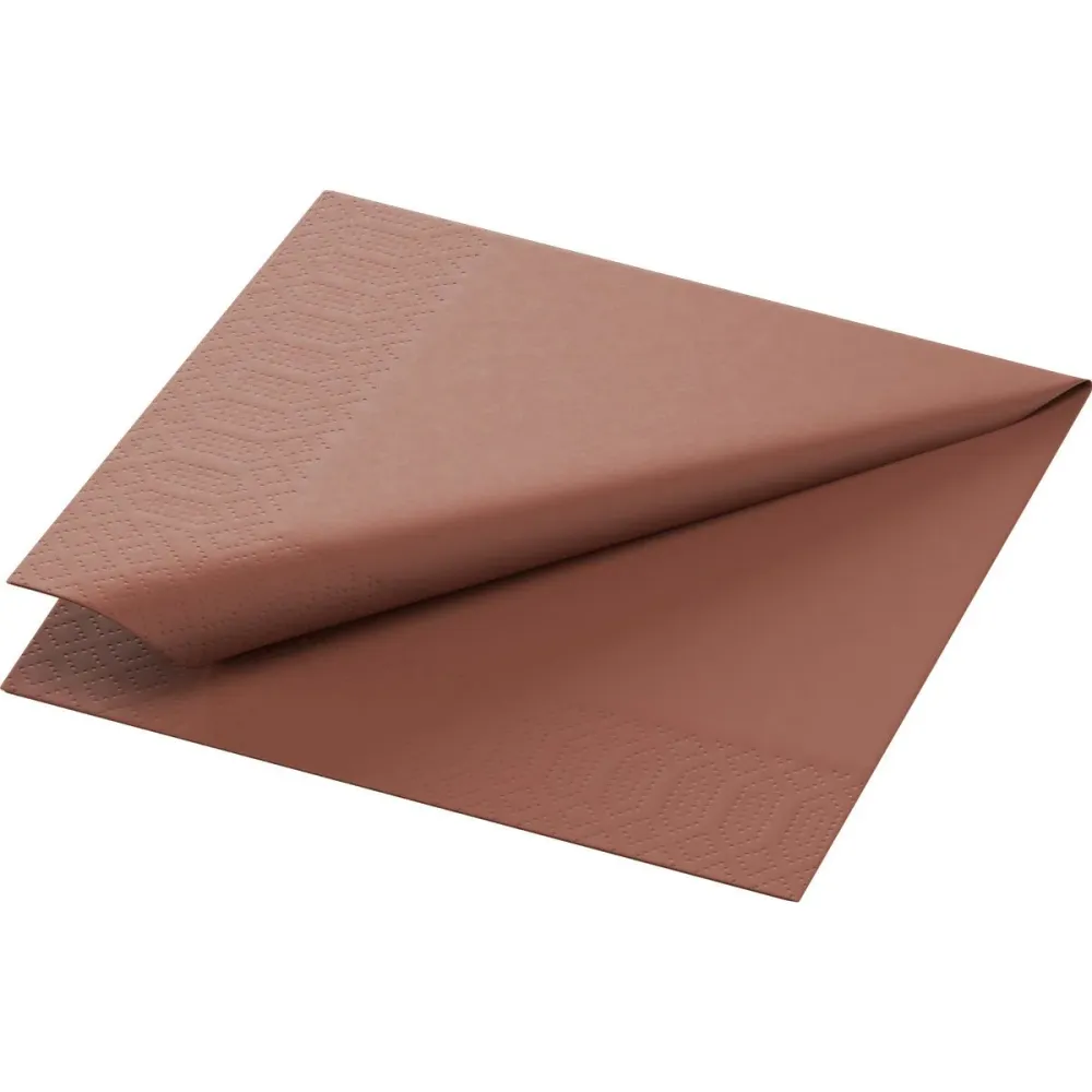 Cell towel 24 x 24 cm 3-layer 1/4 Falz Chestnut | Package (250 napkins)
