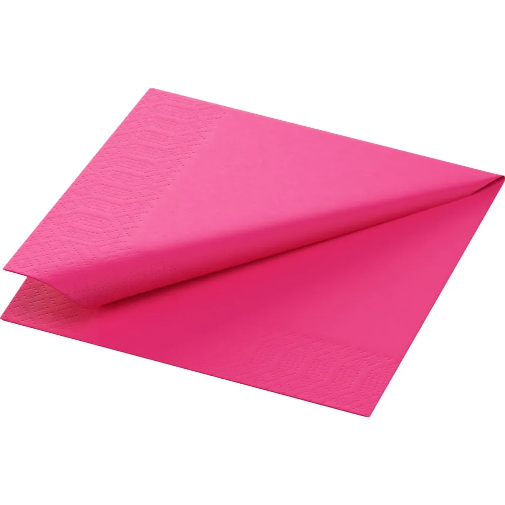 Cell towel 24 x 24 cm 3-layer 1/4 Falz Fuchsia | Package (250 napkins)