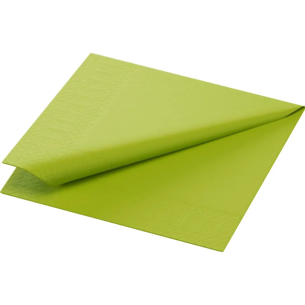 Cell towel 24 x 24 cm 3-layer 1/4 falz kiwi | Package (250 napkins)