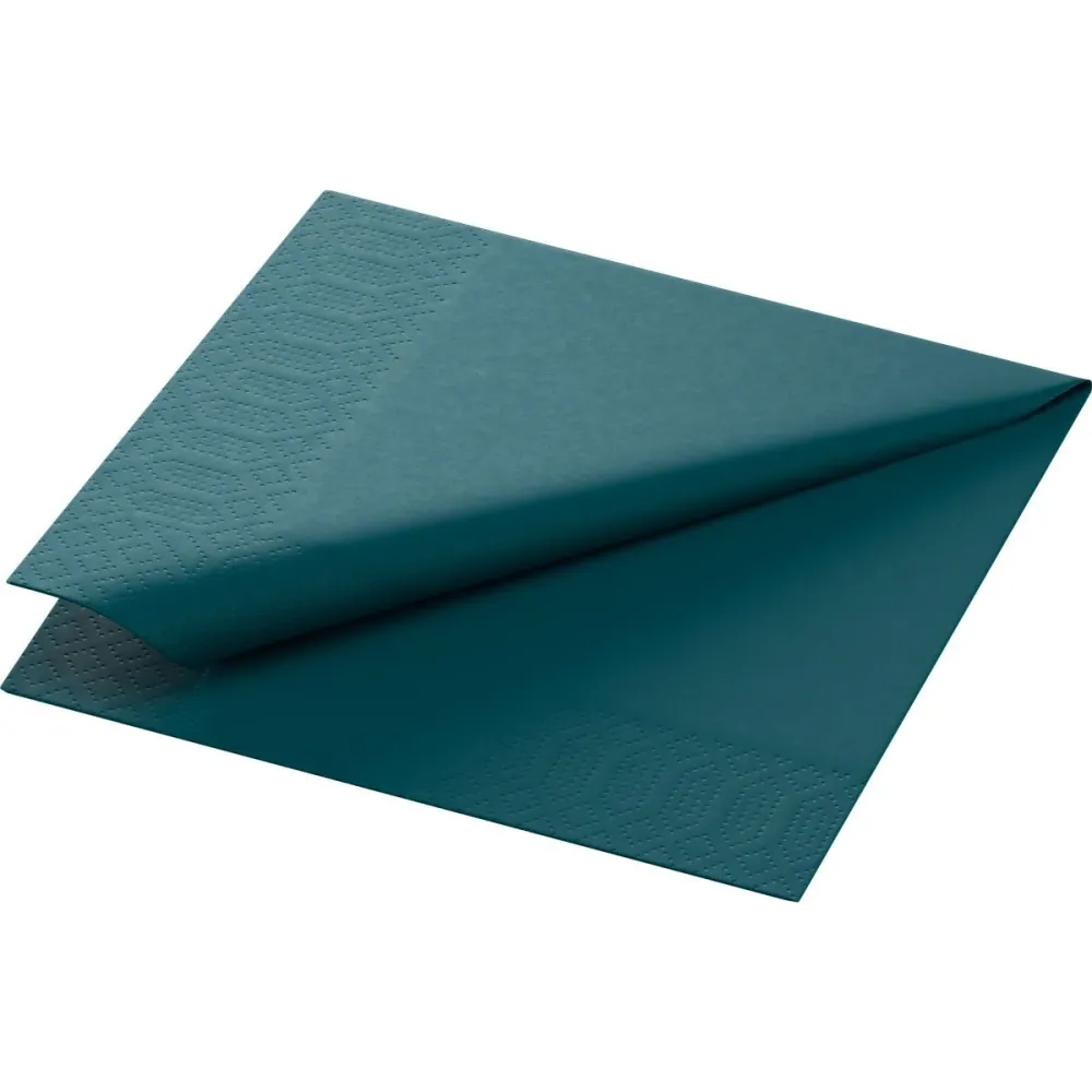 Cell towel 24 x 24 cm 3-layer 1/4 Falz Ocean Teal | Package (250 napkins)