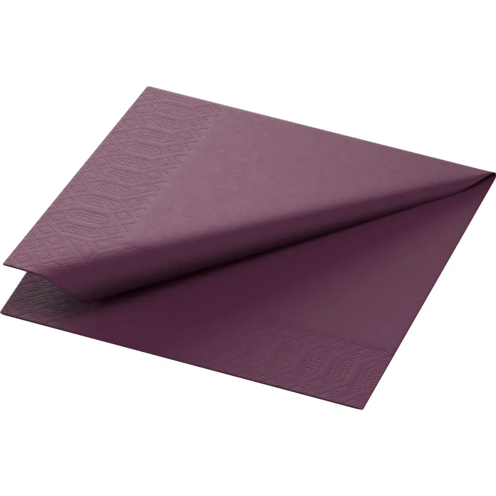 Cell towel 24 x 24 cm 3-layer 1/4 falz plum | Package (250 napkins)