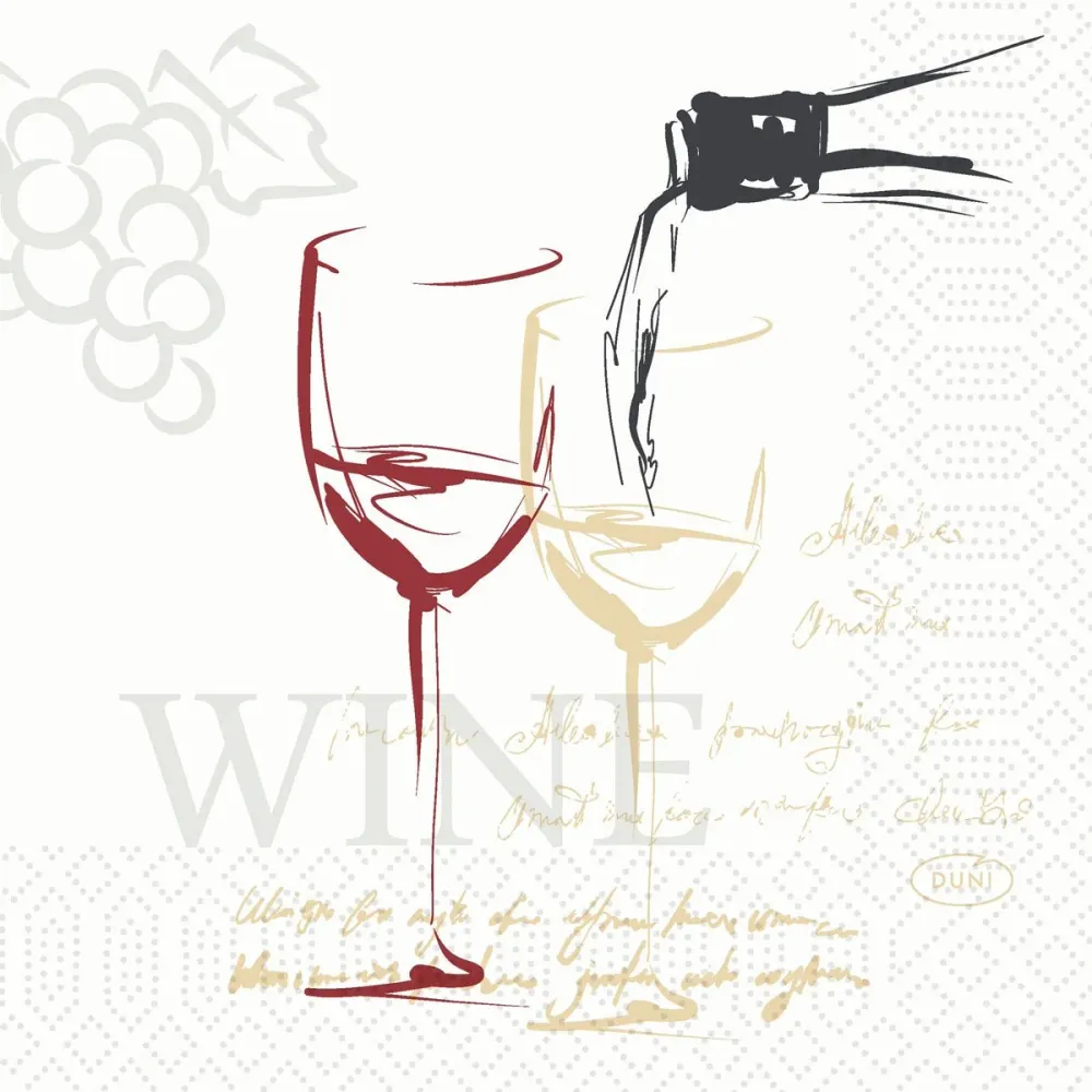 Cell towel 24 x 24 cm 3-layer 1/4 falz Wine Time | Package (250 napkins)
