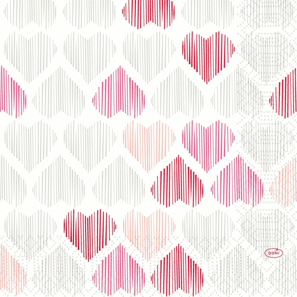 Cell towel napkin 33 x 33 cm 3-layer 1/4 Falz Amour | Pack (50 napkins)