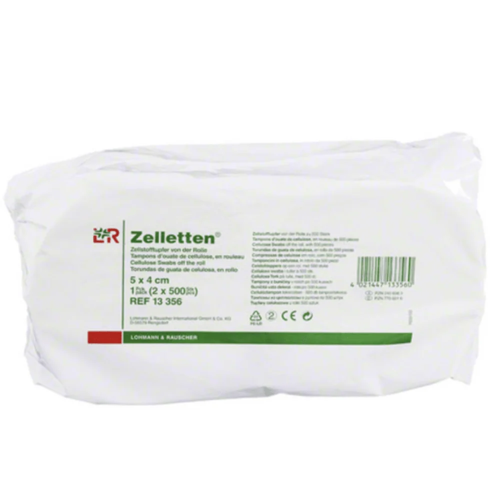 Lohmann & Rauscher Zelletten® Cell-Fabric Dabper 5 x 4 cm, 2 x 500 stuks | Pack (2 stuks)