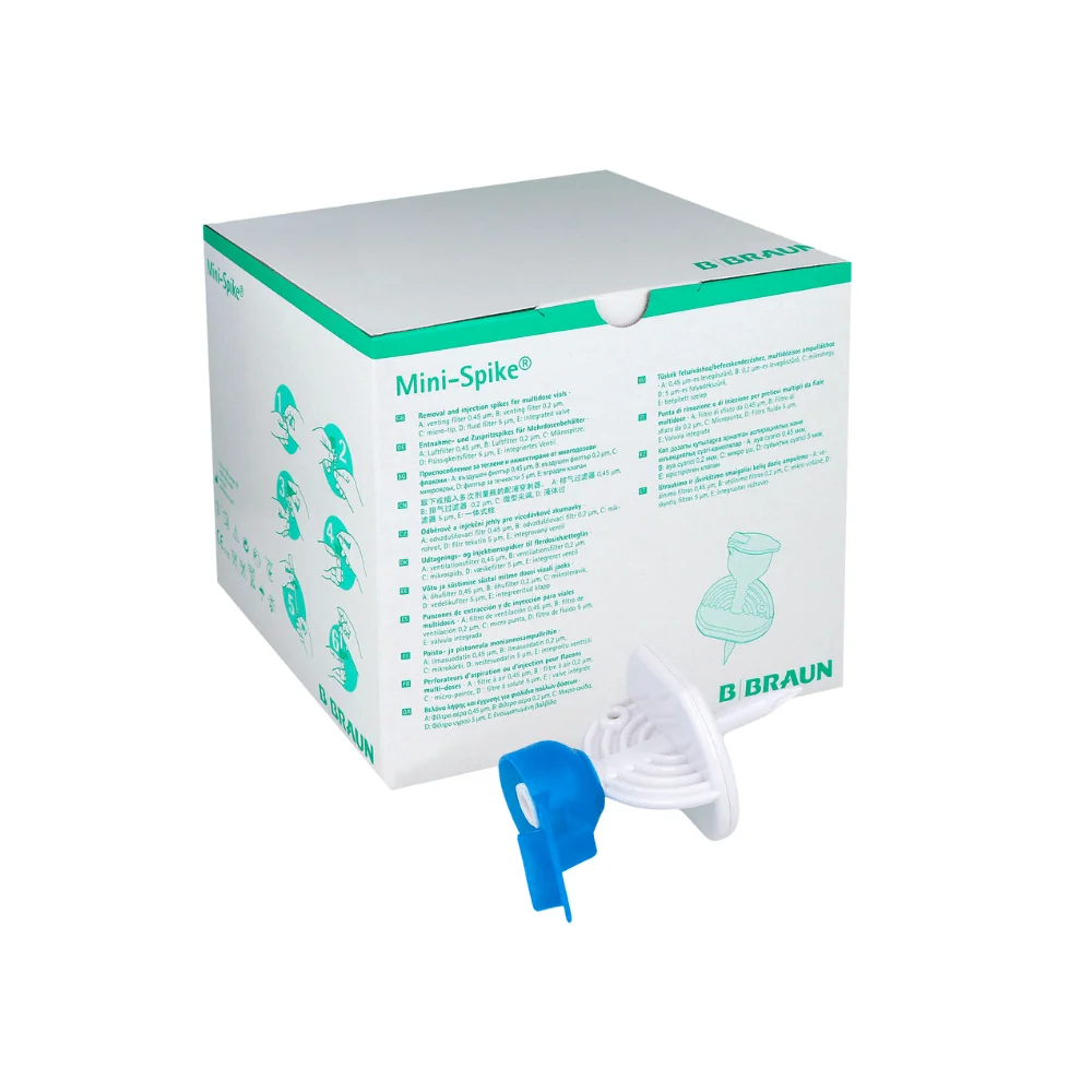 B. Braun Mini-Spike® filter, integrated 5 μm particle filter and typický tip | 1 piece