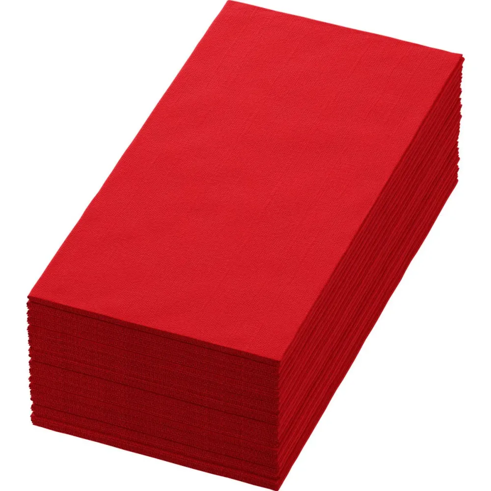 Cell towel napkinds 40 x 40 cm 3-layer 1/8 folding fold red | Package (250 napkins)
