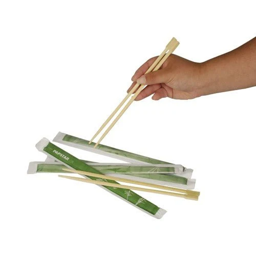 PAPSTAR 50 par spisepinde "ren" 23 cm individuelt indpakket | Slide (50 par)