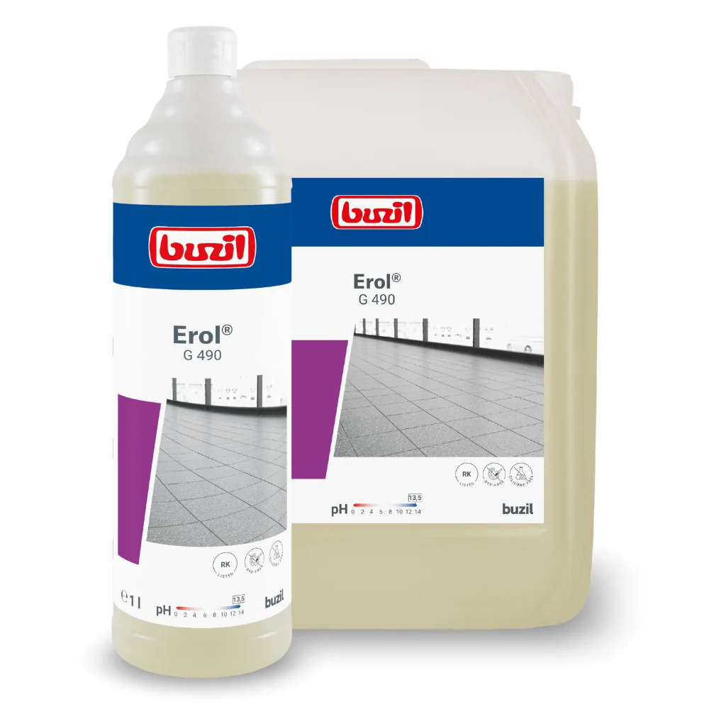 Buzil Erol® G 490 alkalinen intensiivinen puhdistusaine posliinikivialueiden laattoihin