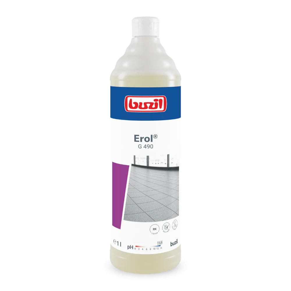 Buzil Erol® G 490 alkalinen intensiivinen puhdistusaine posliinikivialueiden laattoihin
