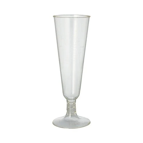 PAPSTAR 24 stengelglazen voor mousserende wijn, PLA "puur" 0,1 L Ø 5,5 cm · 16,5 cm kristalhelder met kristalheldere voet...