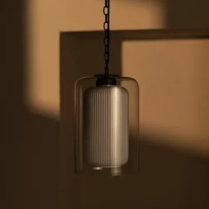 Windsor Medium Pendant Light Opal Glass - Copper-brown