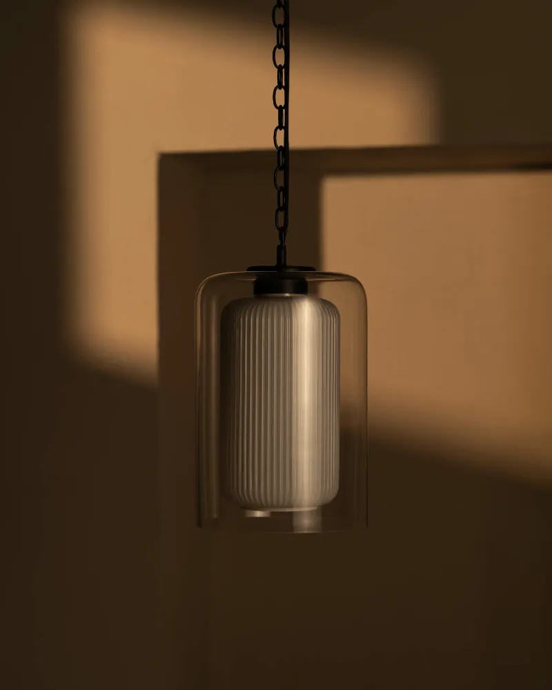 Windsor Medium Pendant Light Opal Glass - Copper-brown