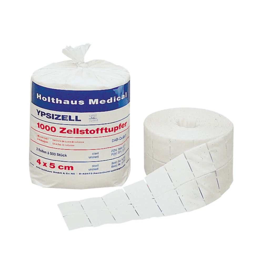 Holthaus Ypsizell Zellstofftupfer, unsteril 2 x 500 | Packung (1000 Stück)
