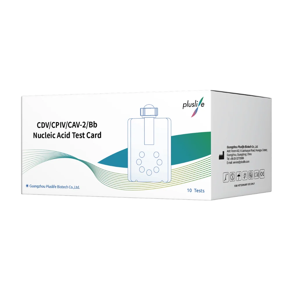 Pluslife CDV/CPIV/CAV-2/Bb, Nukleinsäure-Testkit für Haustier| Packung (10 Stück)