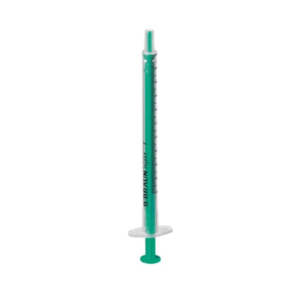 B. Braun Injekt®-F Solo bez kaniuli, dwuczęściowy jednorazowy wtrysk dawkowania, 1 ml | Paczka (100 sztuk)