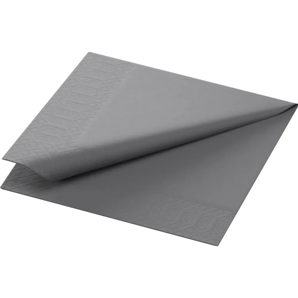 Cell towel 24 x 24 cm 3-layer 1/4 fold granite gray | Package (250 napkins)