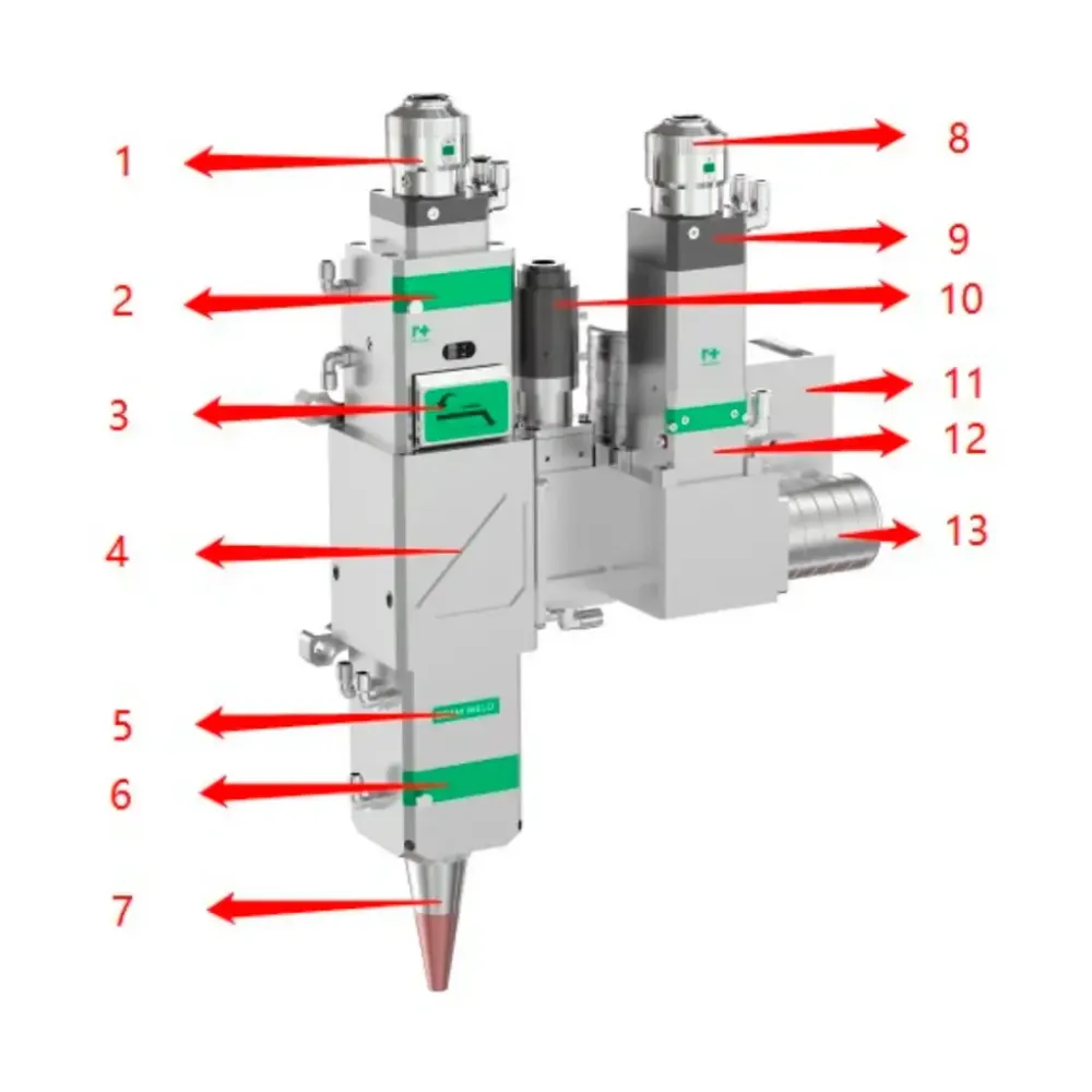 Svařovací hlava s dvojpásmovým kmitavým laserem Raytools BW290 Fiber Series