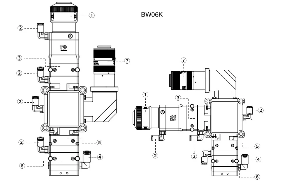 Svařovací hlava Raytools s vysokým výkonem více ohniskovými vzdálenostmi | BW03K & BW06K