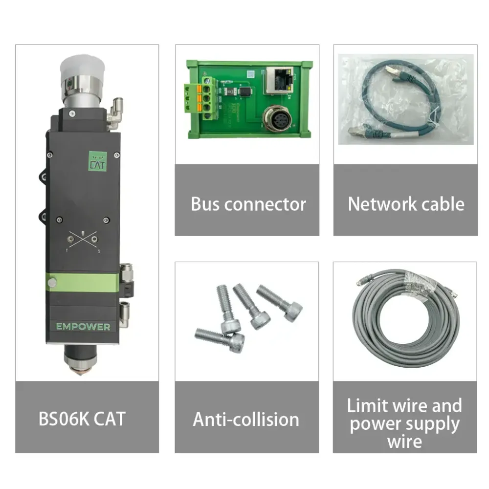 Vysoce výkonná inteligentní řezací hlava - Raytools - BS06K-CAT (6 kW)|Vestavěný mechanismus pro nastavení výšky