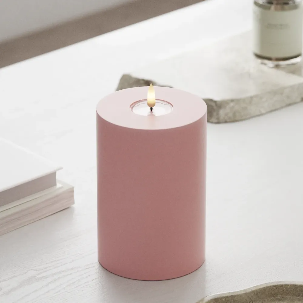 LED bloková světla Ø 10 x 15 cm Světle růžová